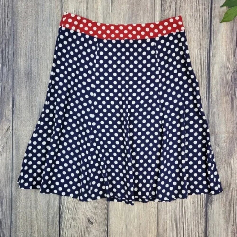 Boden Polka Dot A Line Skirt